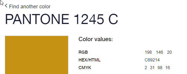 Pantone 1245 C