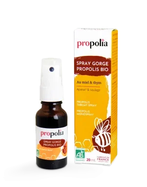 Spray gorge doux Bio Miel, Propolis & Menthe